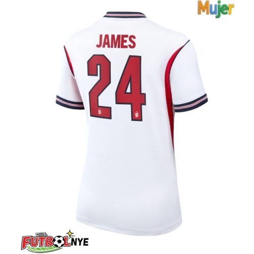 Camiseta Inglaterra Reece James #24 Primera Equipación para mujer Mundial 2026 manga corta
